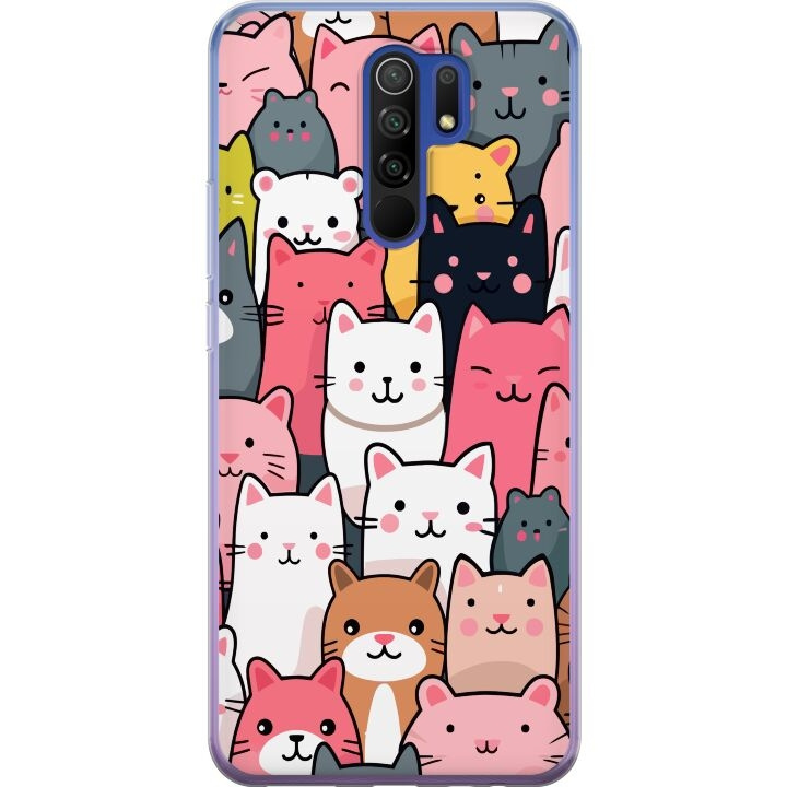 Mobile case for Xiaomi Redmi 9 with Cat pattern design in the group SMARTPHONE & TABLETS / Phone cases / Xiaomi at TP E-commerce Nordic AB (A65662)