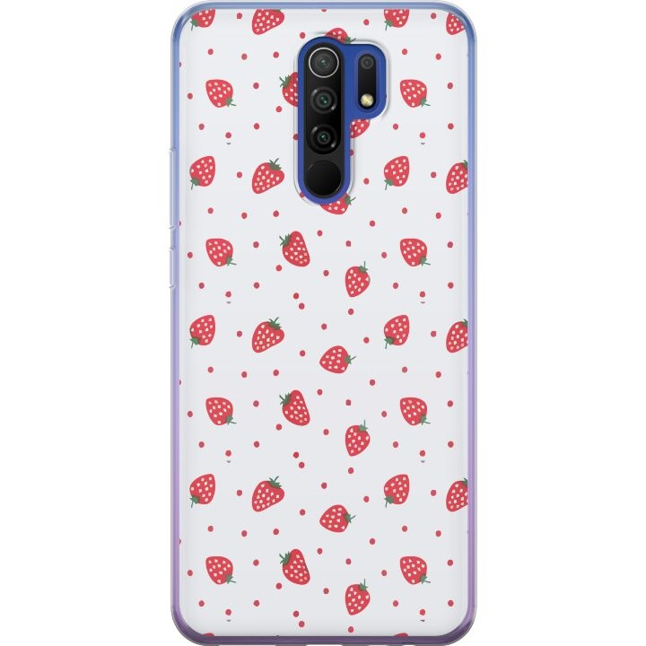 Mobile case for Xiaomi Redmi 9 with Strawberries design in the group SMARTPHONE & TABLETS / Phone cases / Xiaomi at TP E-commerce Nordic AB (A65671)