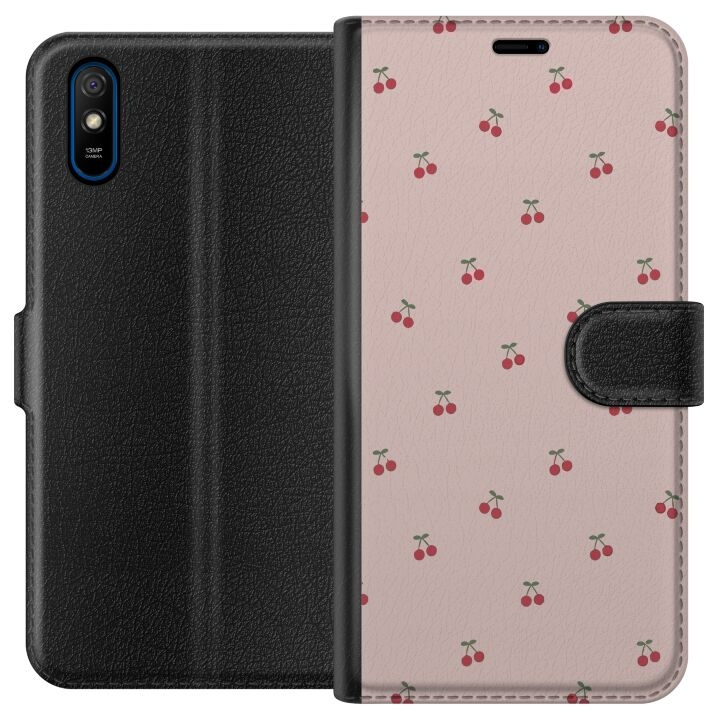 Wallet case for Xiaomi Redmi 9A with Cherry design in the group SMARTPHONE & TABLETS / Phone cases / Xiaomi at TP E-commerce Nordic AB (A65688)