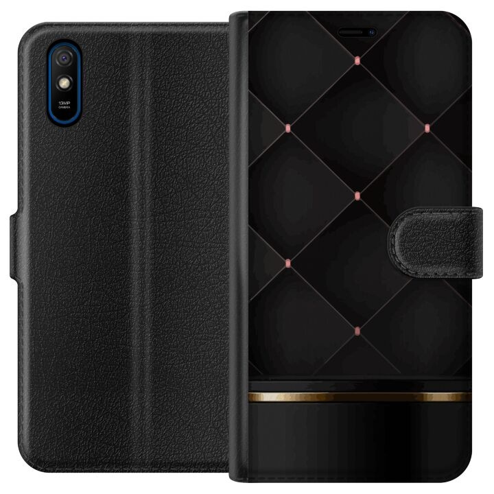 Wallet case for Xiaomi Redmi 9A with Luxury line design in the group SMARTPHONE & TABLETS / Phone cases / Xiaomi at TP E-commerce Nordic AB (A65696)