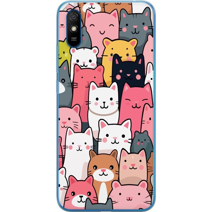 Mobile case for Xiaomi Redmi 9A with Cat pattern design in the group SMARTPHONE & TABLETS / Phone cases / Xiaomi at TP E-commerce Nordic AB (A65716)