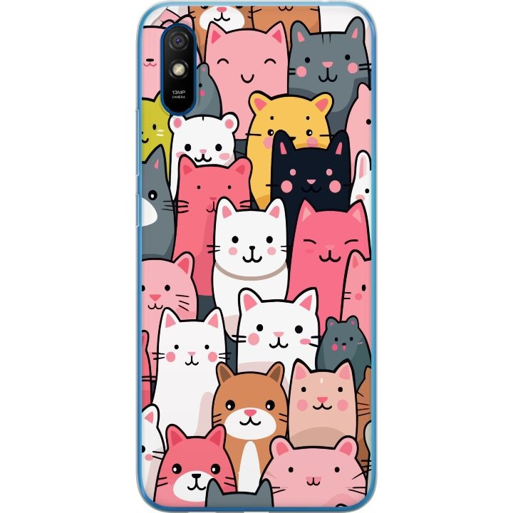 Mobile case for Xiaomi Redmi 9AT with Cat pattern design in the group SMARTPHONE & TABLETS / Phone cases / Xiaomi at TP E-commerce Nordic AB (A65743)