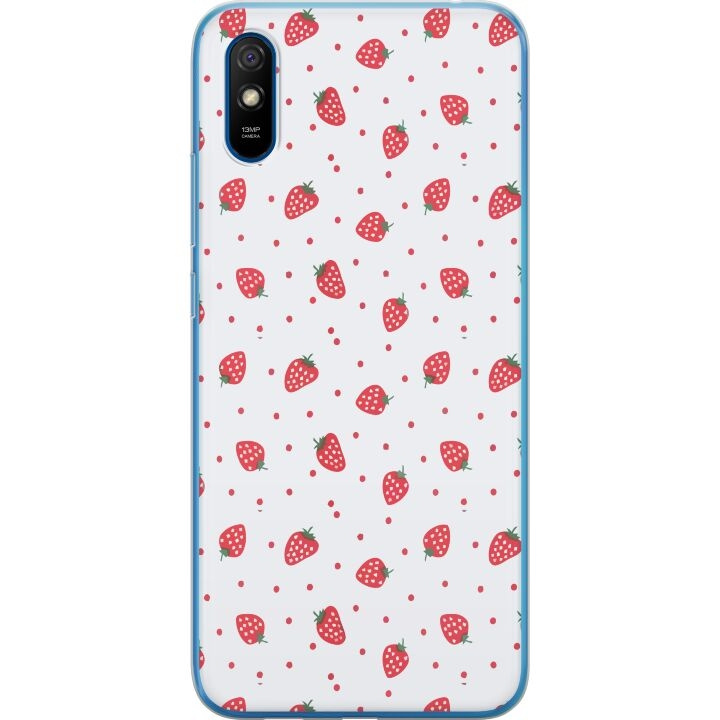 Mobile case for Xiaomi Redmi 9AT with Strawberries design in the group SMARTPHONE & TABLETS / Phone cases / Xiaomi at TP E-commerce Nordic AB (A65752)