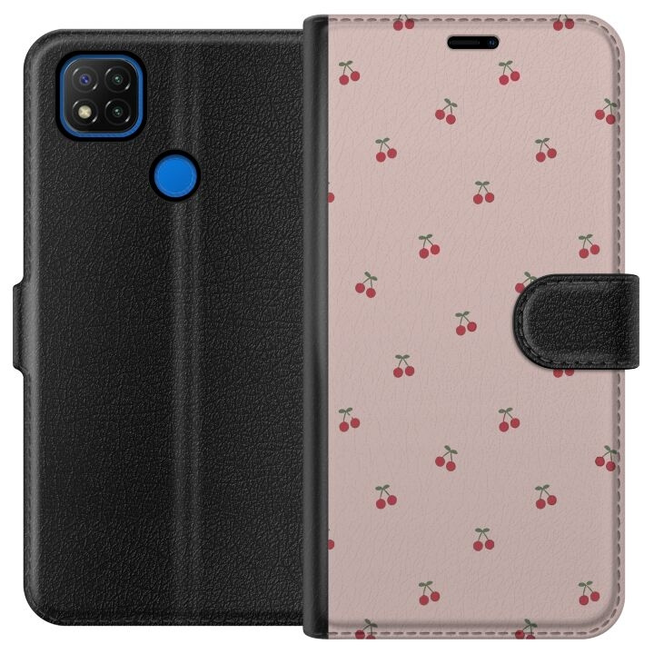 Wallet case for Xiaomi Redmi 9C with Cherry design in the group SMARTPHONE & TABLETS / Phone cases / Xiaomi at TP E-commerce Nordic AB (A65769)