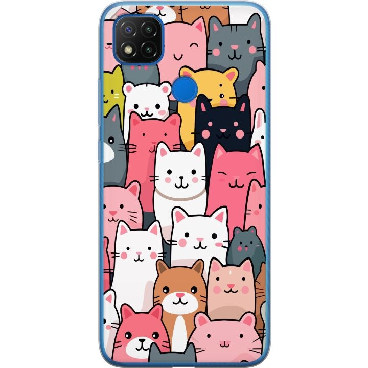 Mobile case for Xiaomi Redmi 9C with Cat pattern design in the group SMARTPHONE & TABLETS / Phone cases / Xiaomi at TP E-commerce Nordic AB (A65797)