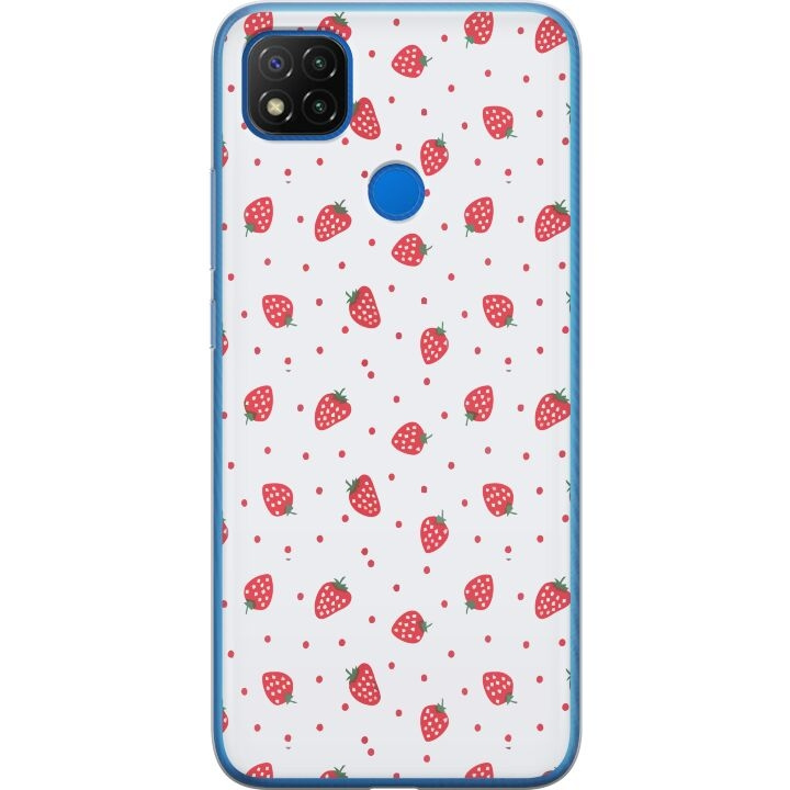 Mobile case for Xiaomi Redmi 9C with Strawberries design in the group SMARTPHONE & TABLETS / Phone cases / Xiaomi at TP E-commerce Nordic AB (A65806)