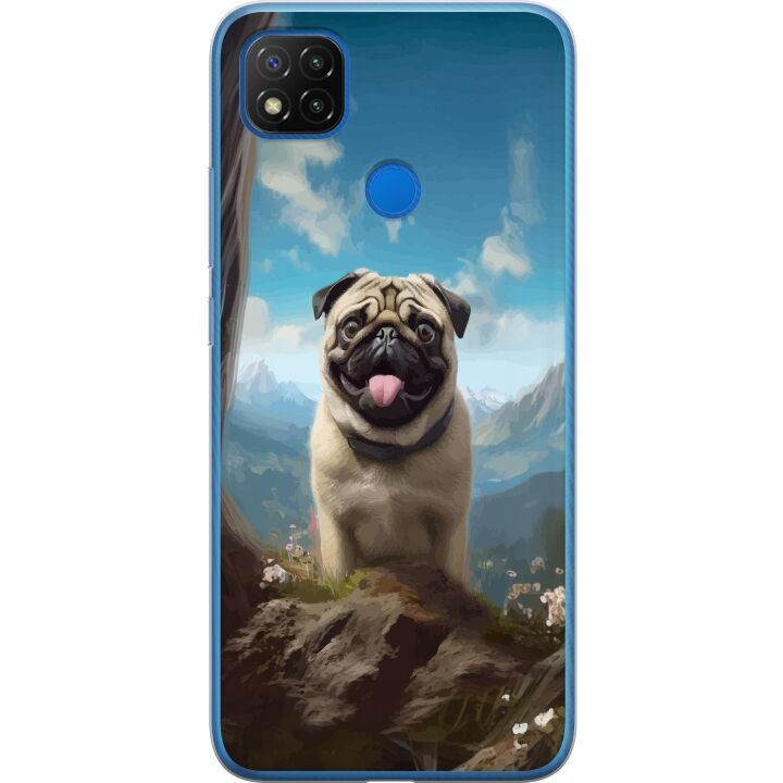 Mobile case for Xiaomi Redmi 9C with Happy Dog design in the group SMARTPHONE & TABLETS / Phone cases / Xiaomi at TP E-commerce Nordic AB (A65807)