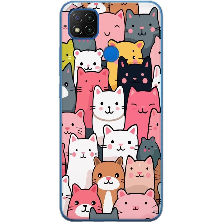 Mobile case for Xiaomi Redmi 9C NFC with Cat pattern design in the group SMARTPHONE & TABLETS / Phone cases / Xiaomi at TP E-commerce Nordic AB (A65824)