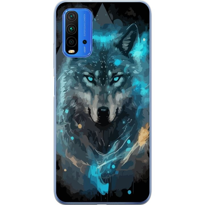 Mobile case for Xiaomi Redmi 9T with Wolf design in the group SMARTPHONE & TABLETS / Phone cases / Xiaomi at TP E-commerce Nordic AB (A65848)