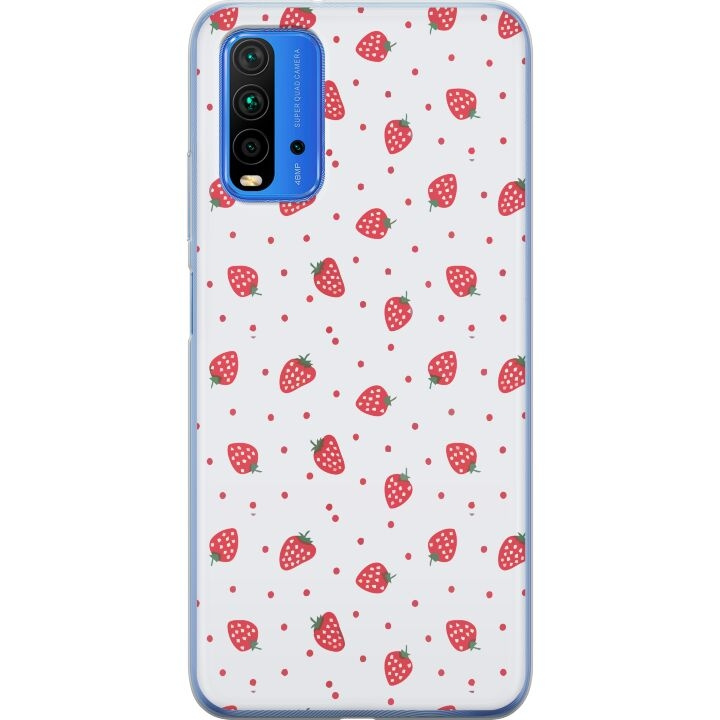 Mobile case for Xiaomi Redmi 9T with Strawberries design in the group SMARTPHONE & TABLETS / Phone cases / Xiaomi at TP E-commerce Nordic AB (A65860)