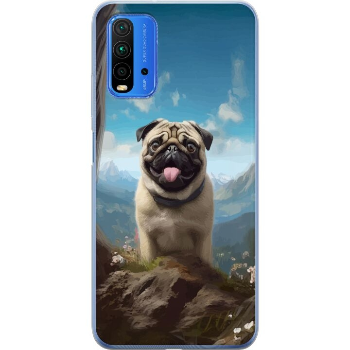 Mobile case for Xiaomi Redmi 9T with Happy Dog design in the group SMARTPHONE & TABLETS / Phone cases / Xiaomi at TP E-commerce Nordic AB (A65861)