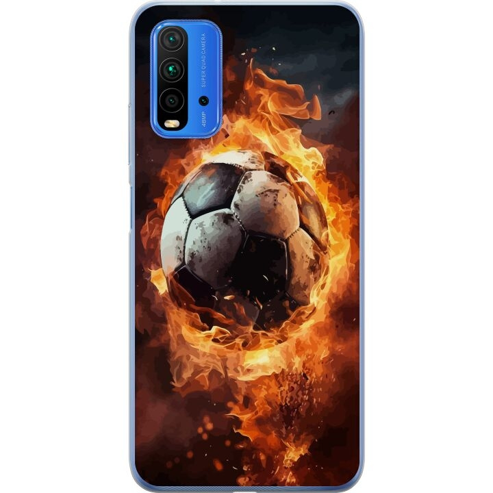 Mobile case for Xiaomi Redmi 9T with Football design in the group SMARTPHONE & TABLETS / Phone cases / Xiaomi at TP E-commerce Nordic AB (A65864)