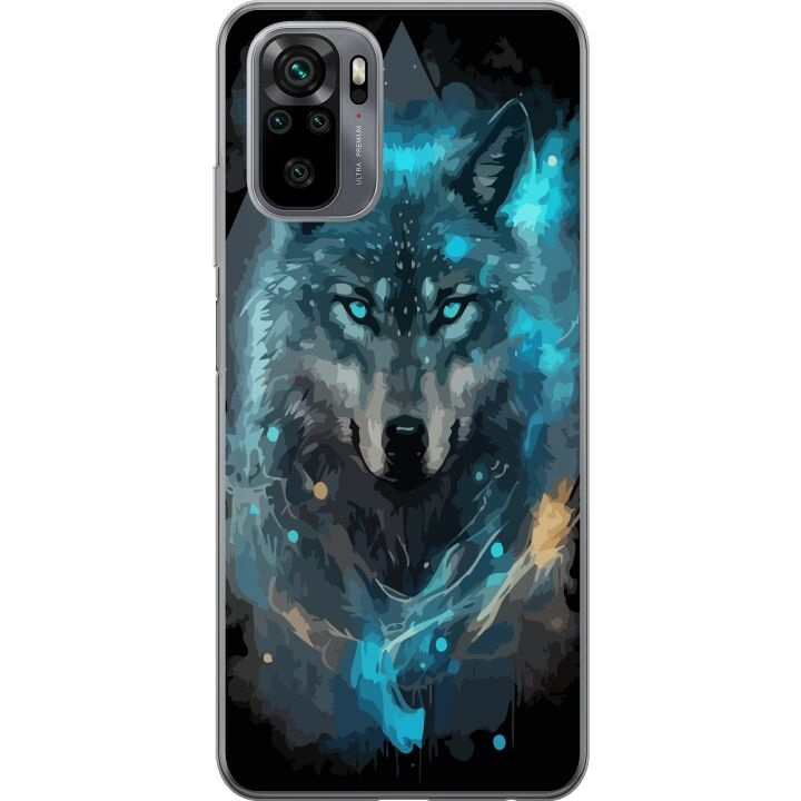 Mobile case for Xiaomi Redmi Note 10 with Wolf design in the group SMARTPHONE & TABLETS / Phone cases / Xiaomi at TP E-commerce Nordic AB (A65902)