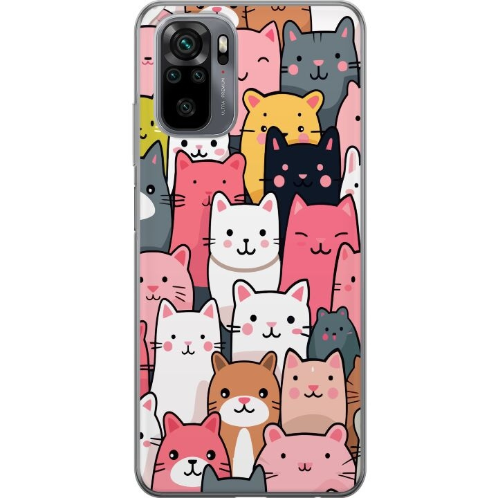 Mobile case for Xiaomi Redmi Note 10 with Cat pattern design in the group SMARTPHONE & TABLETS / Phone cases / Xiaomi at TP E-commerce Nordic AB (A65905)