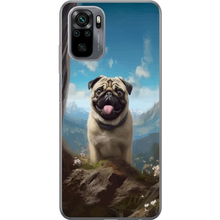 Mobile case for Xiaomi Redmi Note 10 with Happy Dog design in the group SMARTPHONE & TABLETS / Phone cases / Xiaomi at TP E-commerce Nordic AB (A65915)