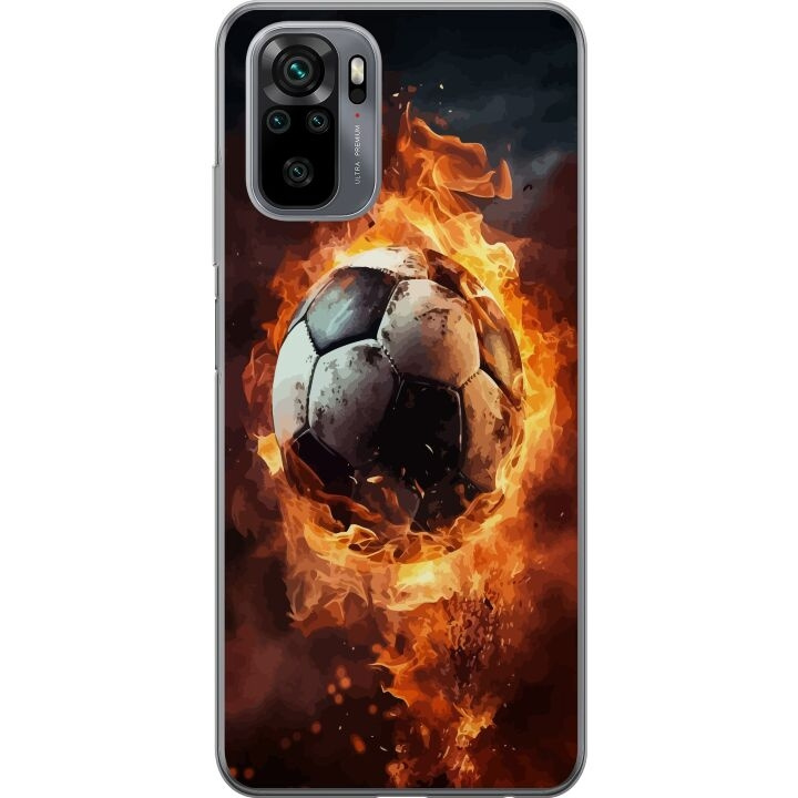 Mobile case for Xiaomi Redmi Note 10 with Football design in the group SMARTPHONE & TABLETS / Phone cases / Xiaomi at TP E-commerce Nordic AB (A65918)