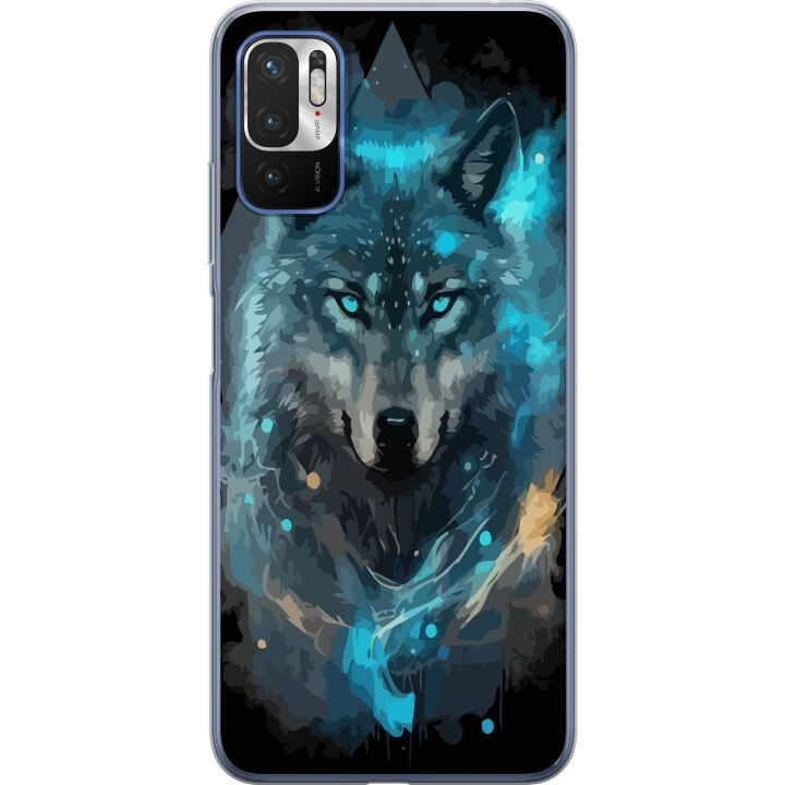 Mobile case for Xiaomi Redmi Note 10 5G with Wolf design in the group SMARTPHONE & TABLETS / Phone cases / Xiaomi at TP E-commerce Nordic AB (A65929)