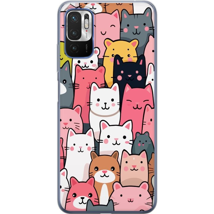 Mobile case for Xiaomi Redmi Note 10 5G with Cat pattern design in the group SMARTPHONE & TABLETS / Phone cases / Xiaomi at TP E-commerce Nordic AB (A65932)