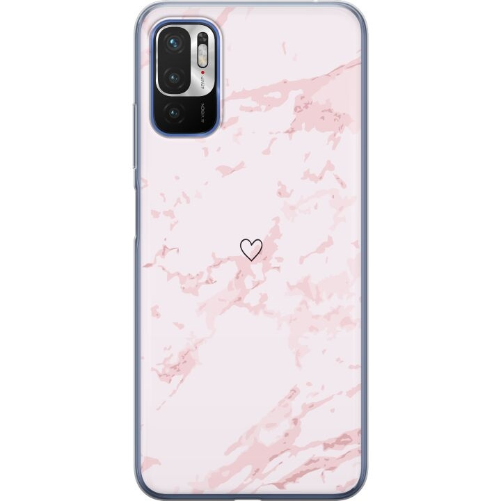 Mobile case for Xiaomi Redmi Note 10 5G with Pink Heart design in the group SMARTPHONE & TABLETS / Phone cases / Xiaomi at TP E-commerce Nordic AB (A65947)