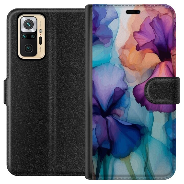 Wallet case for Xiaomi Redmi Note 10 Pro with Magical flowers design in the group SMARTPHONE & TABLETS / Phone cases / Xiaomi at TP E-commerce Nordic AB (A65954)