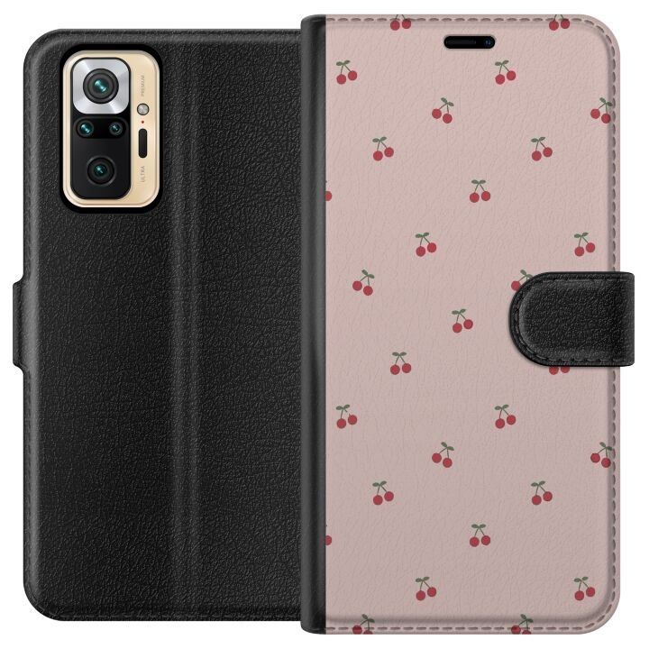 Wallet case for Xiaomi Redmi Note 10 Pro with Cherry design in the group SMARTPHONE & TABLETS / Phone cases / Xiaomi at TP E-commerce Nordic AB (A65958)