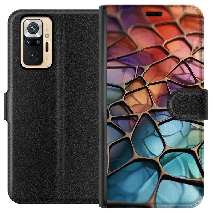 Wallet case for Xiaomi Redmi Note 10 Pro with Metallic pattern design in the group SMARTPHONE & TABLETS / Phone cases / Xiaomi at TP E-commerce Nordic AB (A65961)