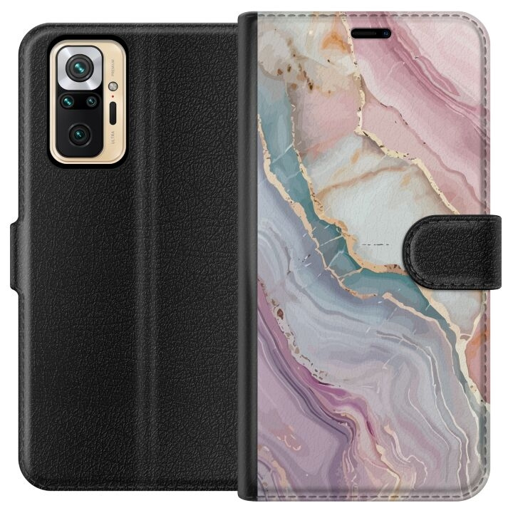 Wallet case for Xiaomi Redmi Note 10 Pro with Marble design in the group SMARTPHONE & TABLETS / Phone cases / Xiaomi at TP E-commerce Nordic AB (A65973)