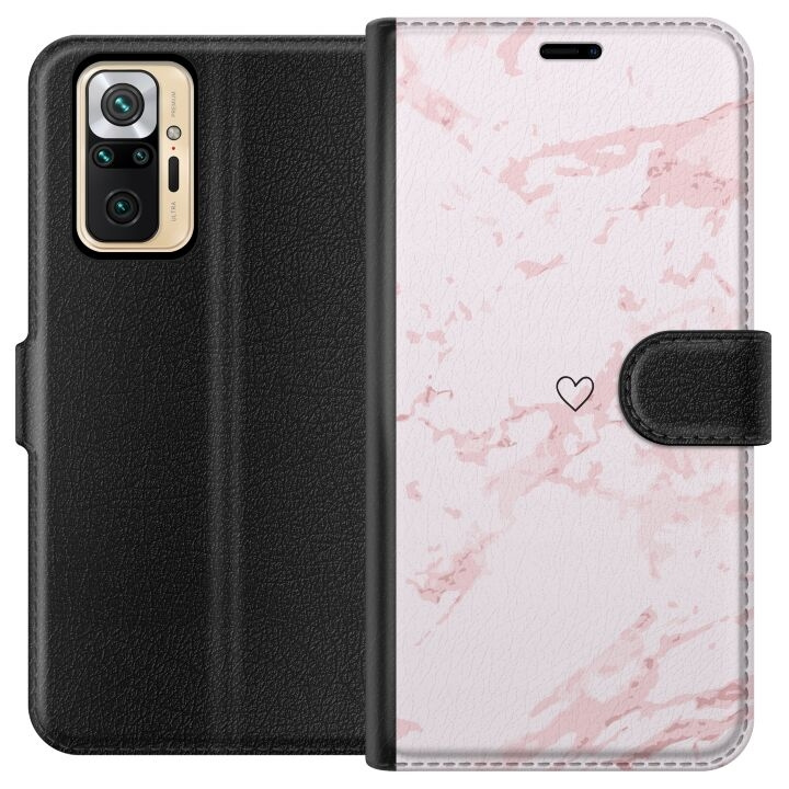 Wallet case for Xiaomi Redmi Note 10 Pro with Pink Heart design in the group SMARTPHONE & TABLETS / Phone cases / Xiaomi at TP E-commerce Nordic AB (A65974)