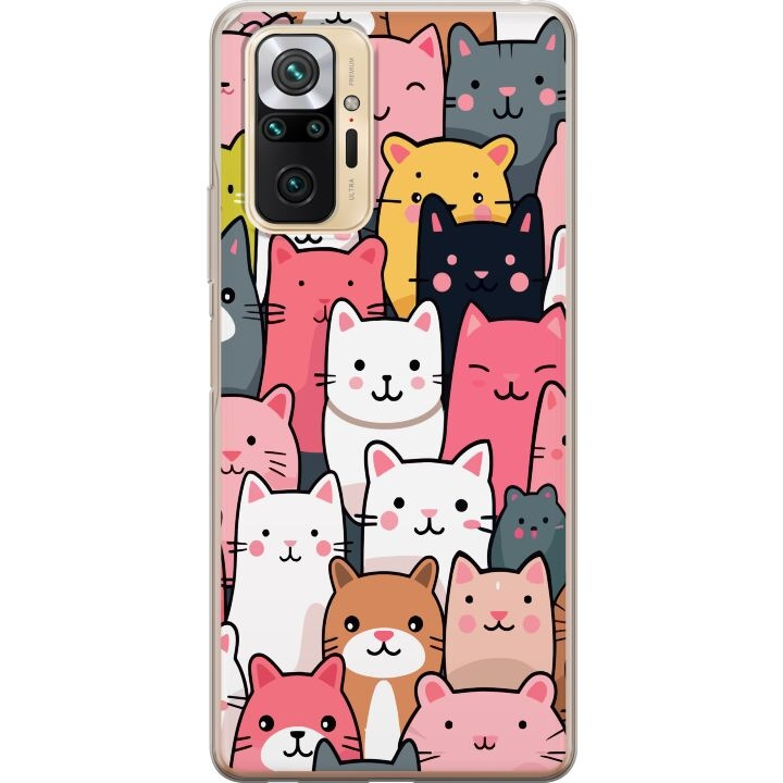 Mobile case for Xiaomi Redmi Note 10 Pro with Cat pattern design in the group SMARTPHONE & TABLETS / Phone cases / Xiaomi at TP E-commerce Nordic AB (A65986)