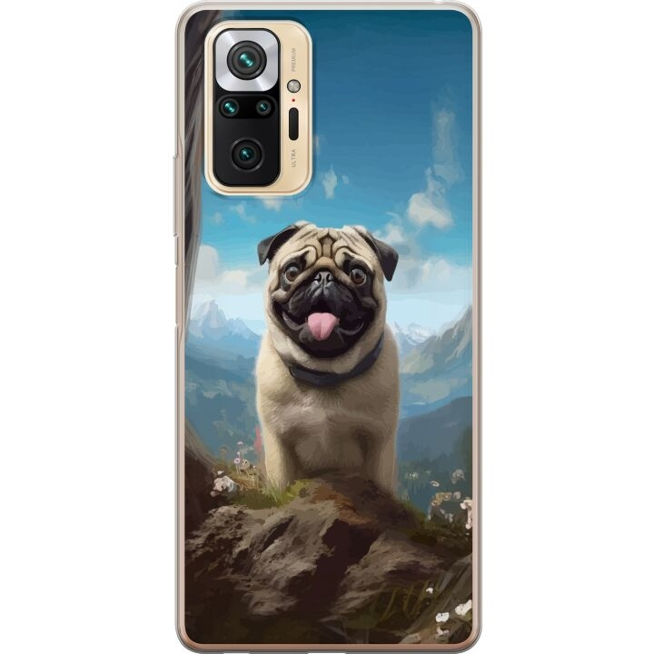 Mobile case for Xiaomi Redmi Note 10 Pro with Happy Dog design in the group SMARTPHONE & TABLETS / Phone cases / Xiaomi at TP E-commerce Nordic AB (A65996)