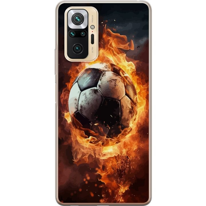 Mobile case for Xiaomi Redmi Note 10 Pro with Football design in the group SMARTPHONE & TABLETS / Phone cases / Xiaomi at TP E-commerce Nordic AB (A65999)