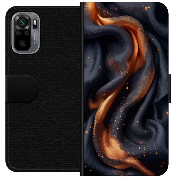 Wallet case for Xiaomi Redmi Note 10S with Fiery silk design in the group SMARTPHONE & TABLETS / Phone cases / Xiaomi at TP E-commerce Nordic AB (A66006)