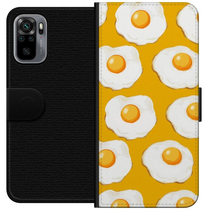 Wallet case for Xiaomi Redmi Note 10S with Fried egg design in the group SMARTPHONE & TABLETS / Phone cases / Xiaomi at TP E-commerce Nordic AB (A66007)