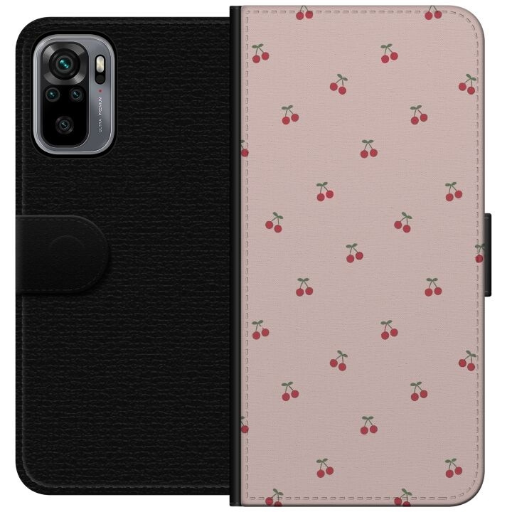 Wallet case for Xiaomi Redmi Note 10S with Cherry design in the group SMARTPHONE & TABLETS / Phone cases / Xiaomi at TP E-commerce Nordic AB (A66012)