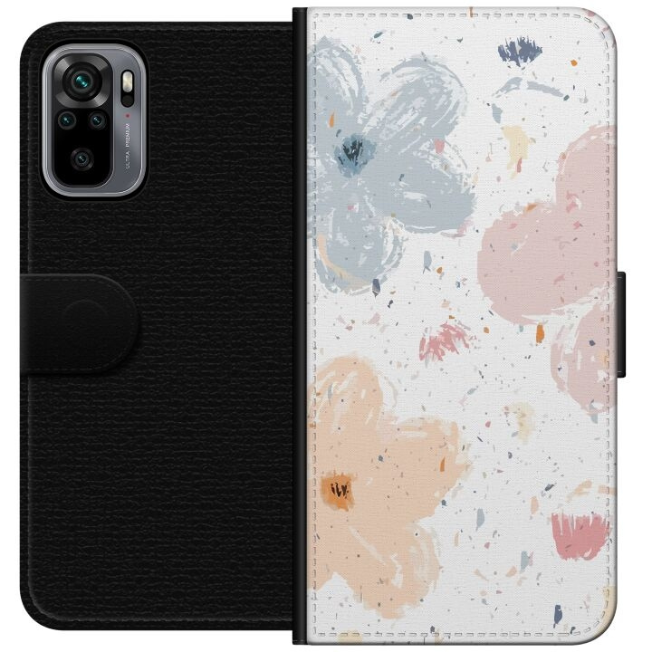 Wallet case for Xiaomi Redmi Note 10S with Flowers design in the group SMARTPHONE & TABLETS / Phone cases / Xiaomi at TP E-commerce Nordic AB (A66017)