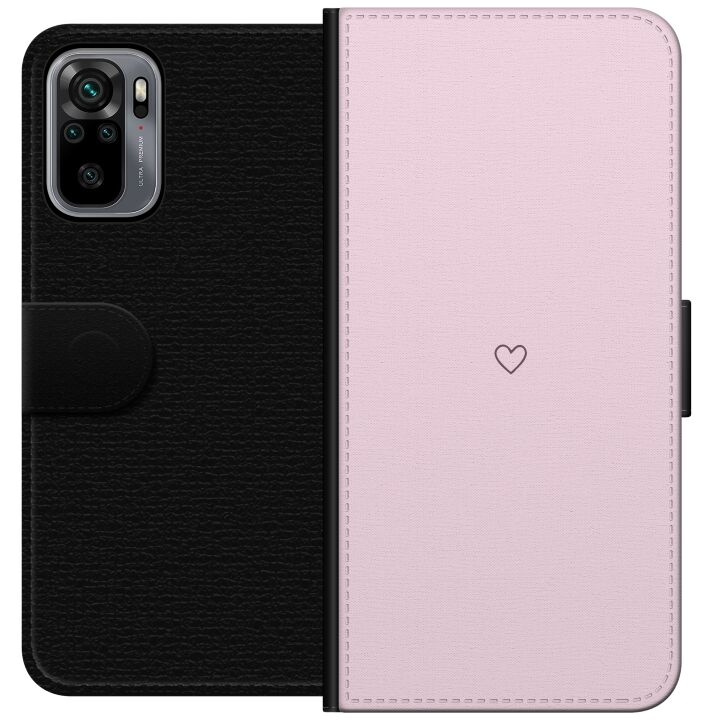 Wallet case for Xiaomi Redmi Note 10S with Heart design in the group SMARTPHONE & TABLETS / Phone cases / Xiaomi at TP E-commerce Nordic AB (A66024)