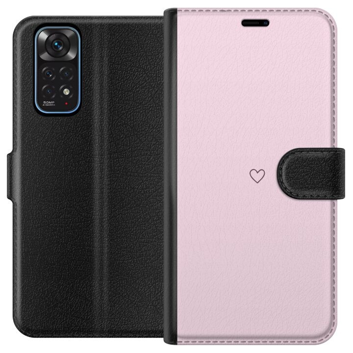 Wallet case for Xiaomi Redmi Note 11 with Heart design in the group SMARTPHONE & TABLETS / Phone cases / Xiaomi at TP E-commerce Nordic AB (A66078)