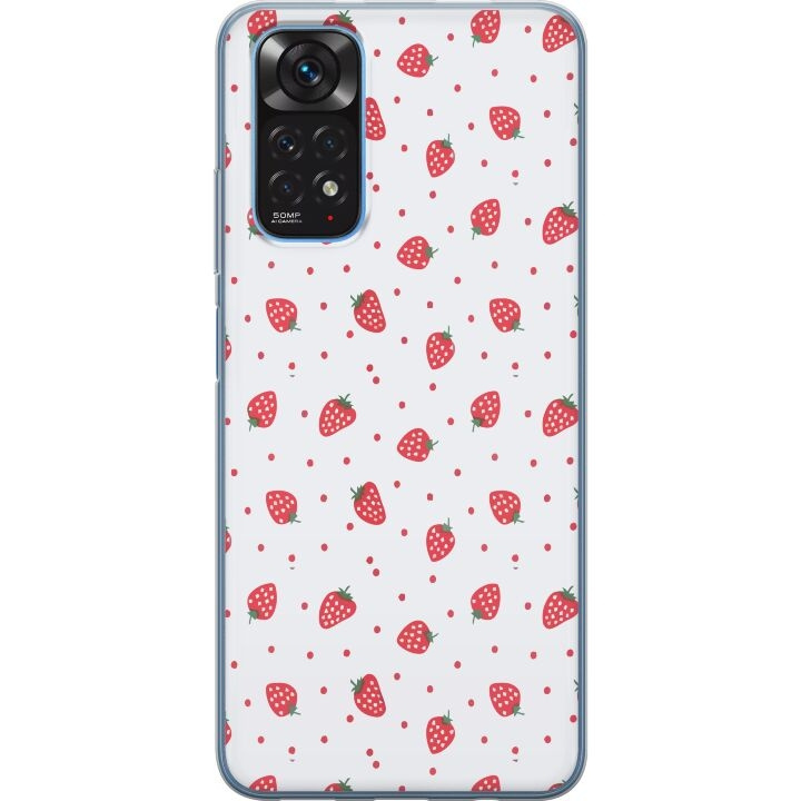 Mobile case for Xiaomi Redmi Note 11 with Strawberries design in the group SMARTPHONE & TABLETS / Phone cases / Xiaomi at TP E-commerce Nordic AB (A66103)