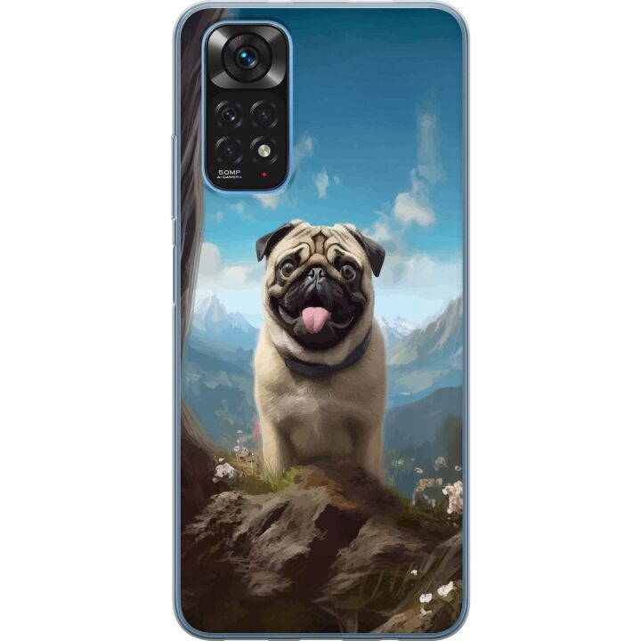 Mobile case for Xiaomi Redmi Note 11 with Happy Dog design in the group SMARTPHONE & TABLETS / Phone cases / Xiaomi at TP E-commerce Nordic AB (A66104)