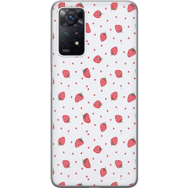 Mobile case for Xiaomi Redmi Note 11 Pro with Strawberries design in the group SMARTPHONE & TABLETS / Phone cases / Xiaomi at TP E-commerce Nordic AB (A66130)