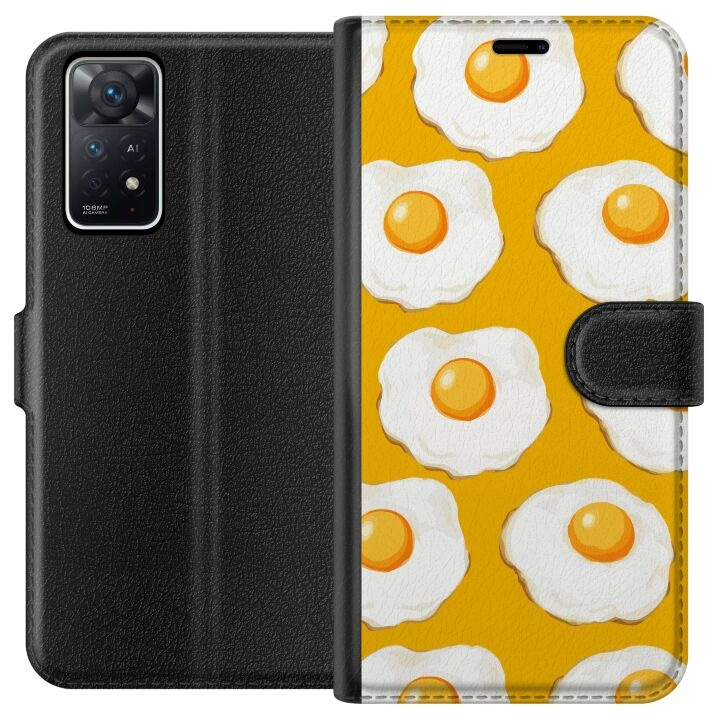 Wallet case for Xiaomi Redmi Note 11 Pro 5G with Fried egg design in the group SMARTPHONE & TABLETS / Phone cases / Xiaomi at TP E-commerce Nordic AB (A66142)