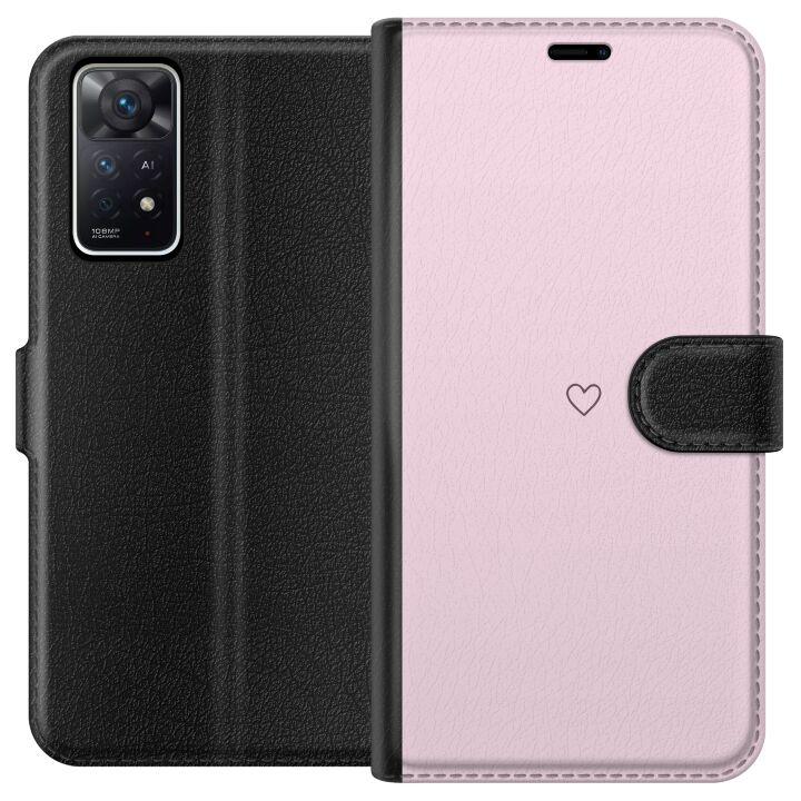 Wallet case for Xiaomi Redmi Note 11 Pro 5G with Heart design in the group SMARTPHONE & TABLETS / Phone cases / Xiaomi at TP E-commerce Nordic AB (A66159)