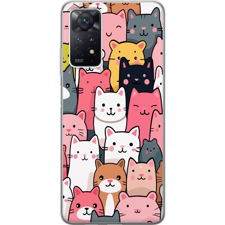 Mobile case for Xiaomi Redmi Note 11 Pro 5G with Cat pattern design in the group SMARTPHONE & TABLETS / Phone cases / Xiaomi at TP E-commerce Nordic AB (A66175)