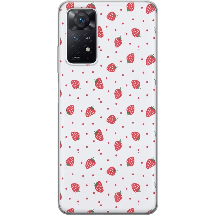 Mobile case for Xiaomi Redmi Note 11 Pro 5G with Strawberries design in the group SMARTPHONE & TABLETS / Phone cases / Xiaomi at TP E-commerce Nordic AB (A66184)