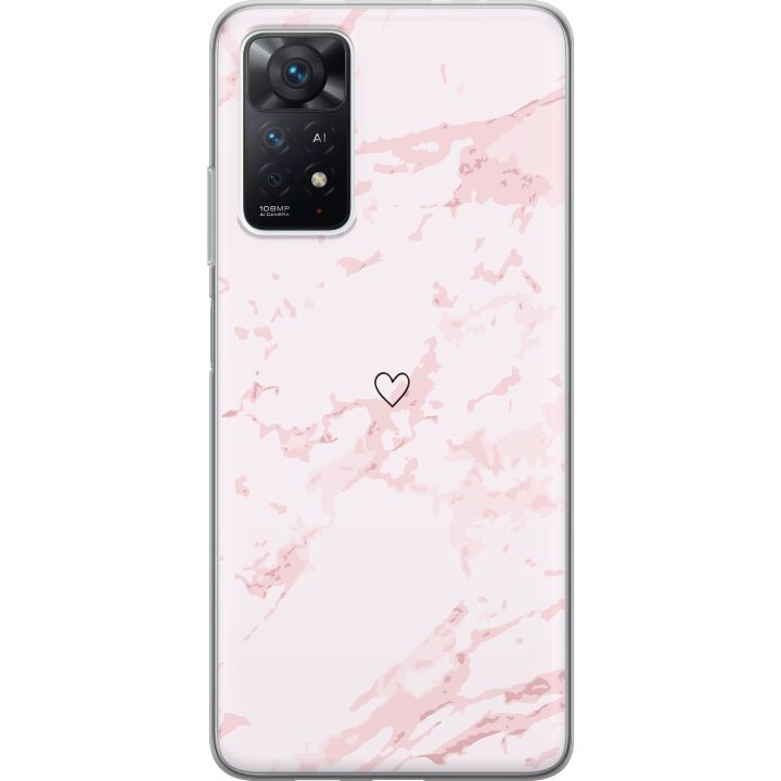 Mobile case for Xiaomi Redmi Note 11 Pro 5G with Pink Heart design in the group SMARTPHONE & TABLETS / Phone cases / Xiaomi at TP E-commerce Nordic AB (A66190)