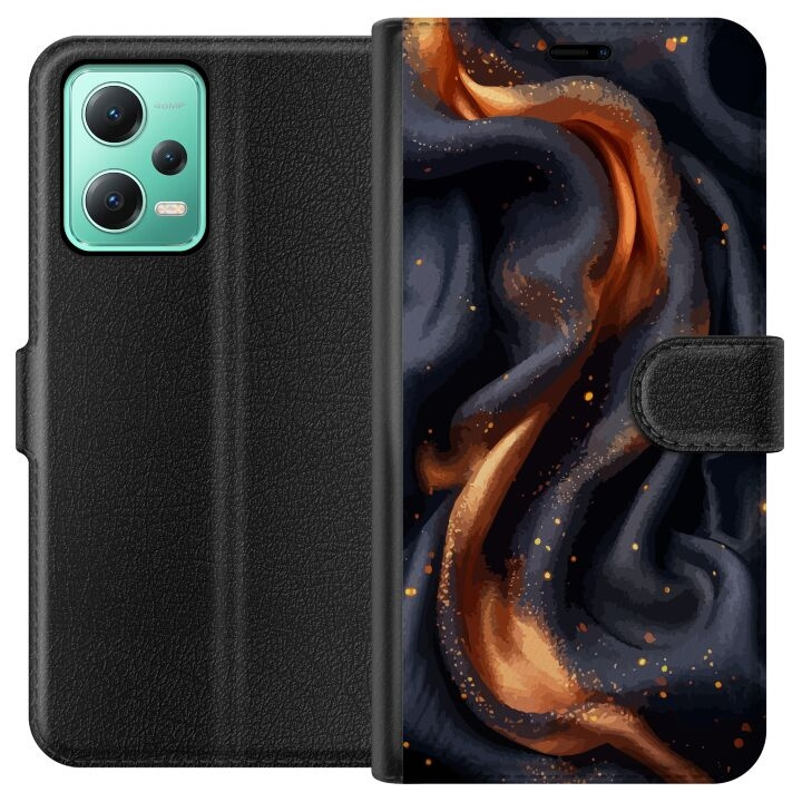 Wallet case for Xiaomi Redmi Note 12 with Fiery silk design in the group SMARTPHONE & TABLETS / Phone cases / Xiaomi at TP E-commerce Nordic AB (A66222)