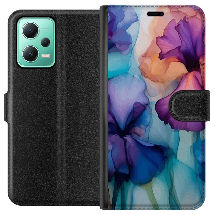 Wallet case for Xiaomi Redmi Note 12 with Magical flowers design in the group SMARTPHONE & TABLETS / Phone cases / Xiaomi at TP E-commerce Nordic AB (A66224)