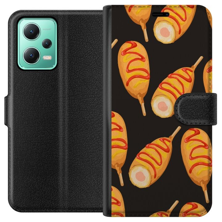 Wallet case for Xiaomi Redmi Note 12 with Chicken drumstick design in the group SMARTPHONE & TABLETS / Phone cases / Xiaomi at TP E-commerce Nordic AB (A66230)