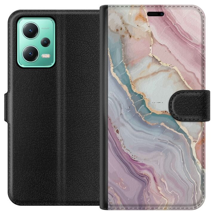 Wallet case for Xiaomi Redmi Note 12 with Marble design in the group SMARTPHONE & TABLETS / Phone cases / Xiaomi at TP E-commerce Nordic AB (A66243)