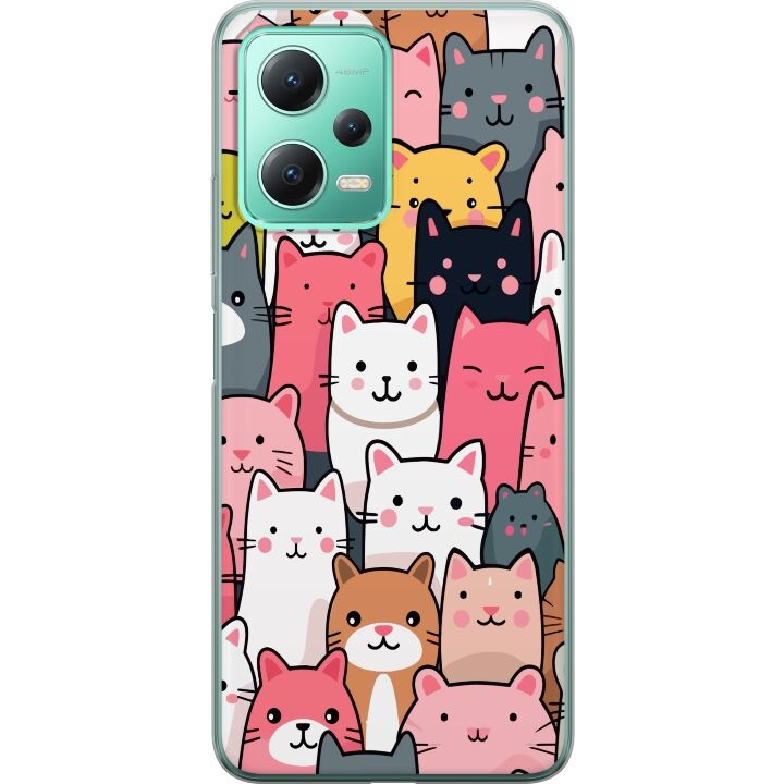 Mobile case for Xiaomi Redmi Note 12 with Cat pattern design in the group SMARTPHONE & TABLETS / Phone cases / Xiaomi at TP E-commerce Nordic AB (A66256)